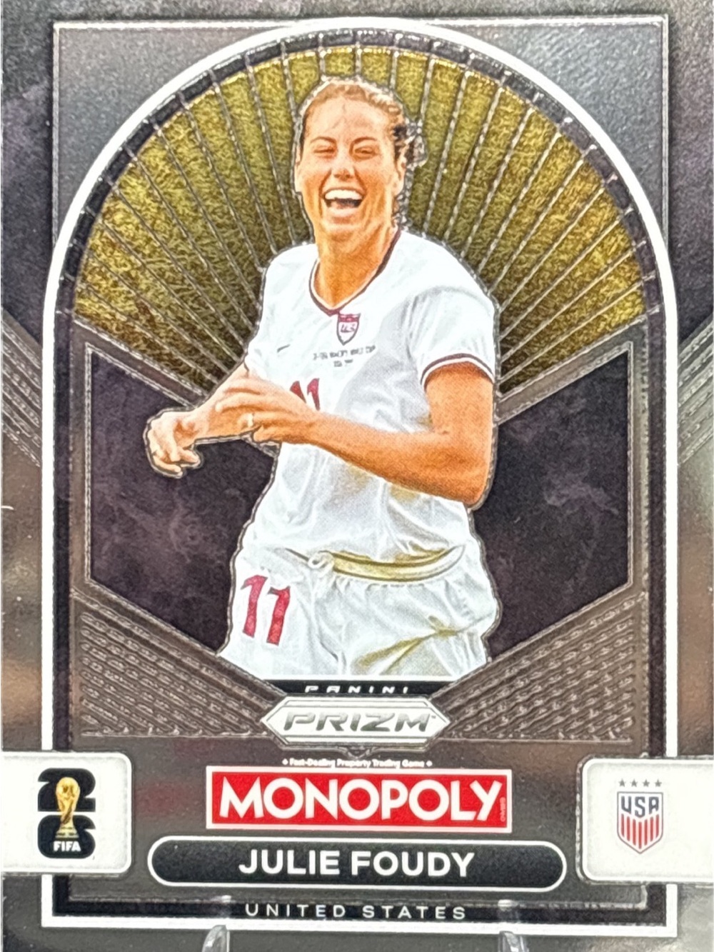 Panini Prizm Monopoly Julie Foudy Soccer Card